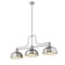Z-Lite Melange 3 Light Chandelier, Brushed Nickel & Brushed Nckel 725-3BN-D12BN - alternate 3